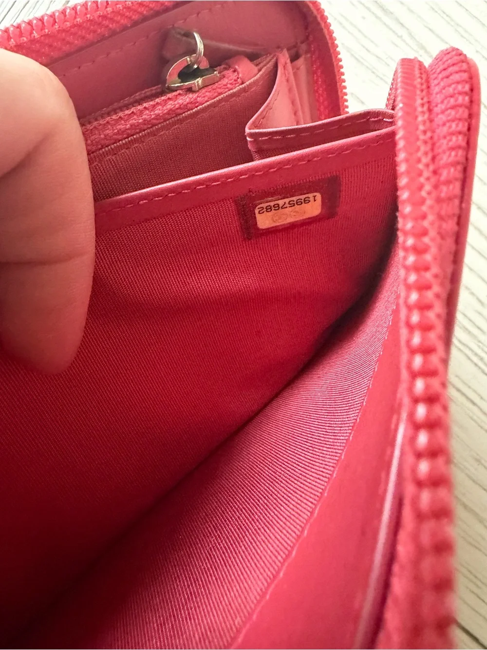 CHANEL CC Logo Zip Around Wallet